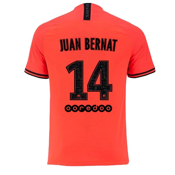 JORDAN Camiseta Paris Saint Germain NO.14 Juan Bernat Segunda equipación 2019-2020 Naranja